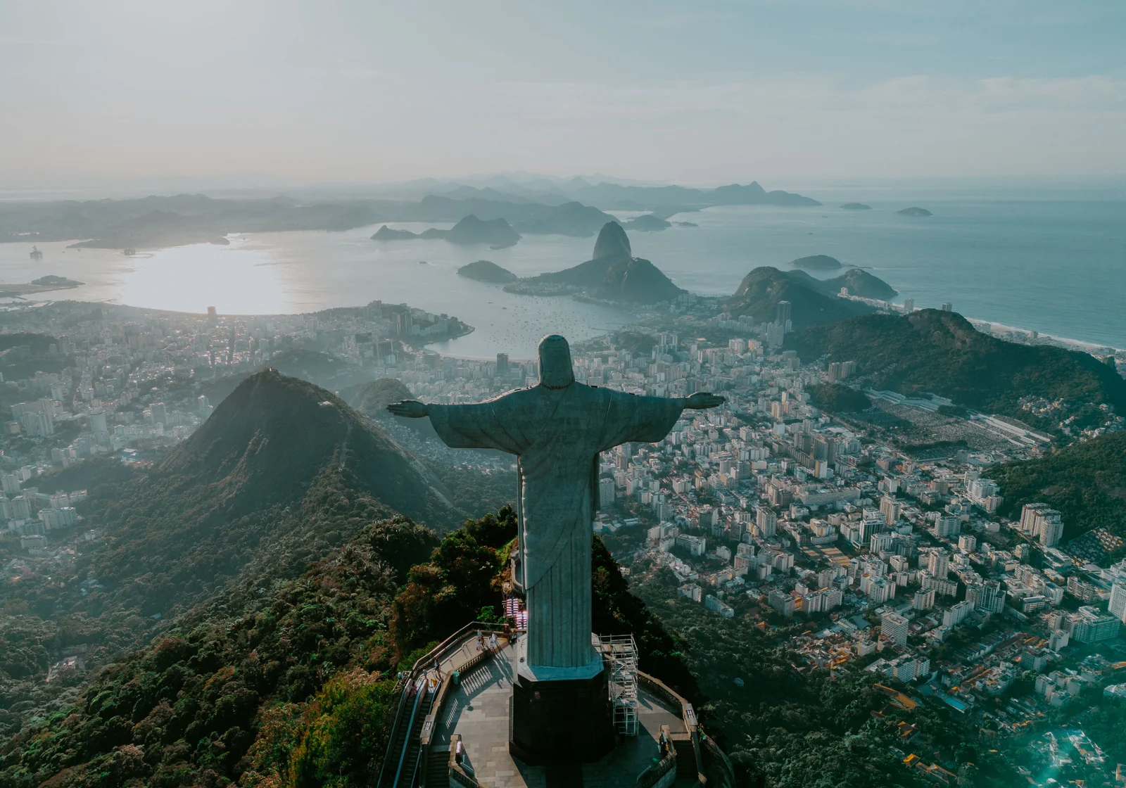 Christ the Redeemer at golden hour