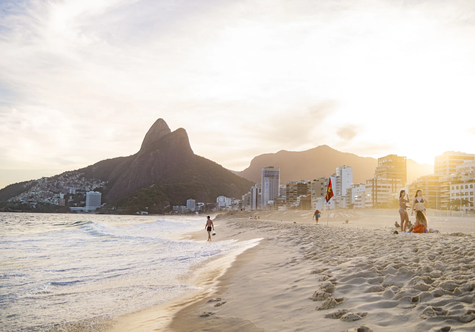 Ipanema beach at sunset