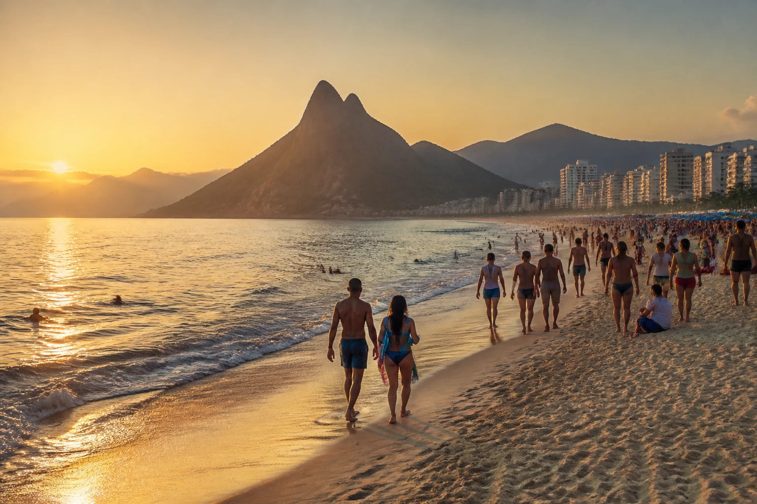 Evening along the Rio de Janeiro shoreline