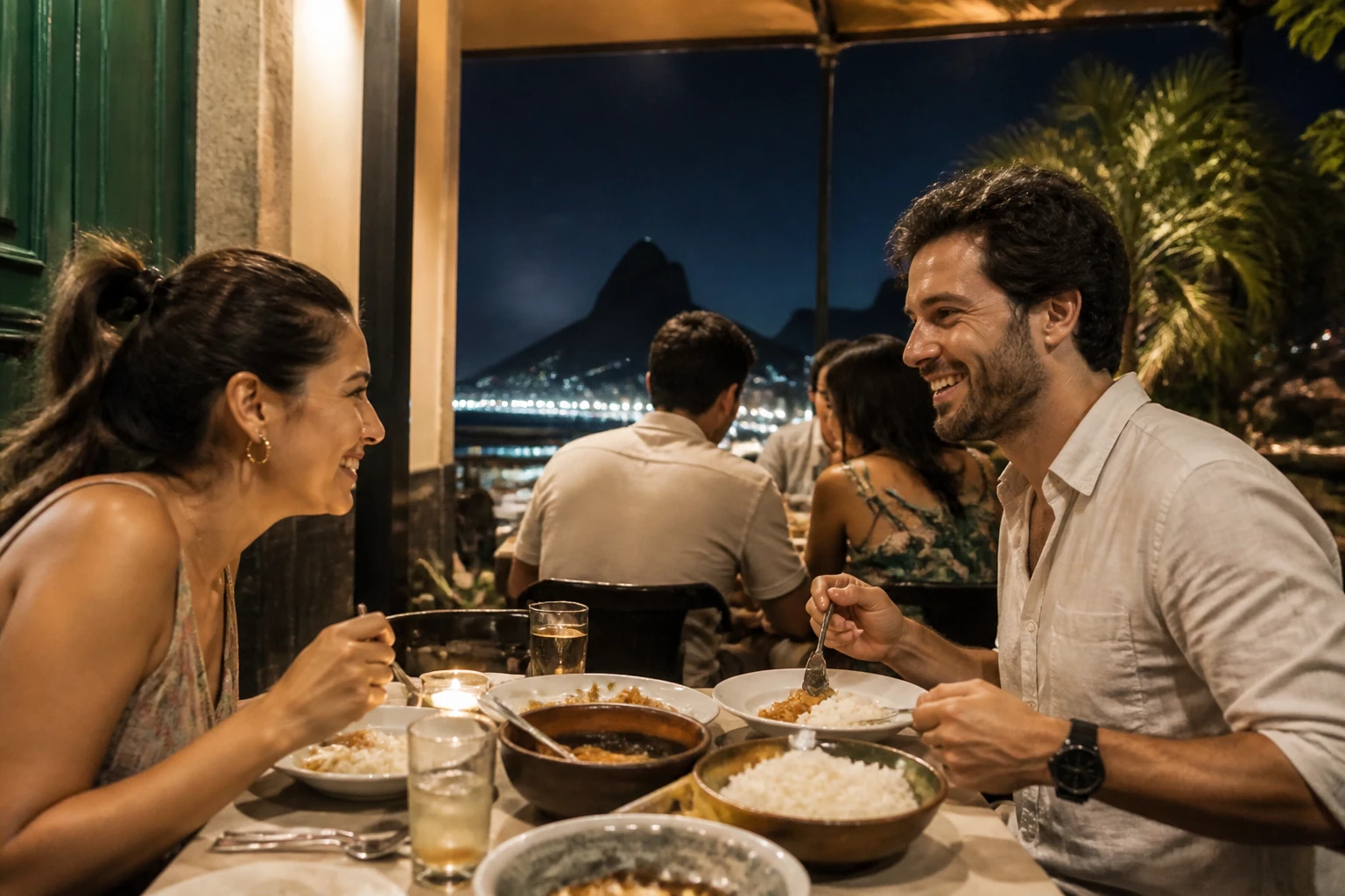 A relaxed dinner close to a Rio de Janeiro accommodation on arrival night