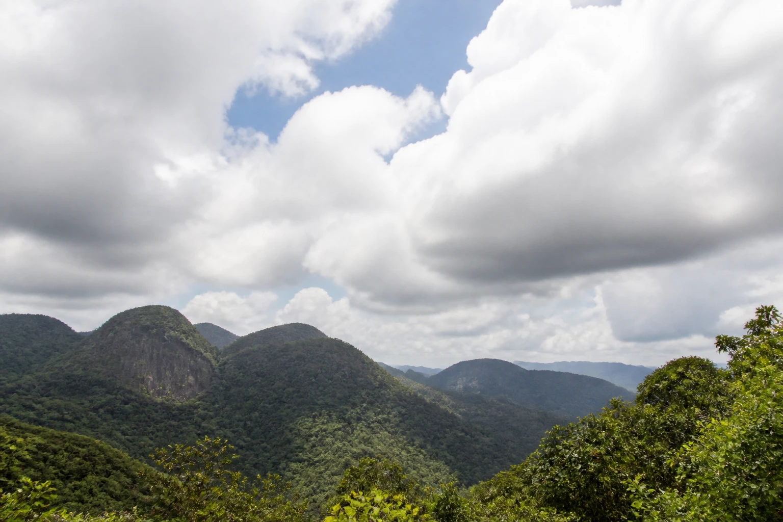 Clouds gathering over the mountains of Tijuca National Park