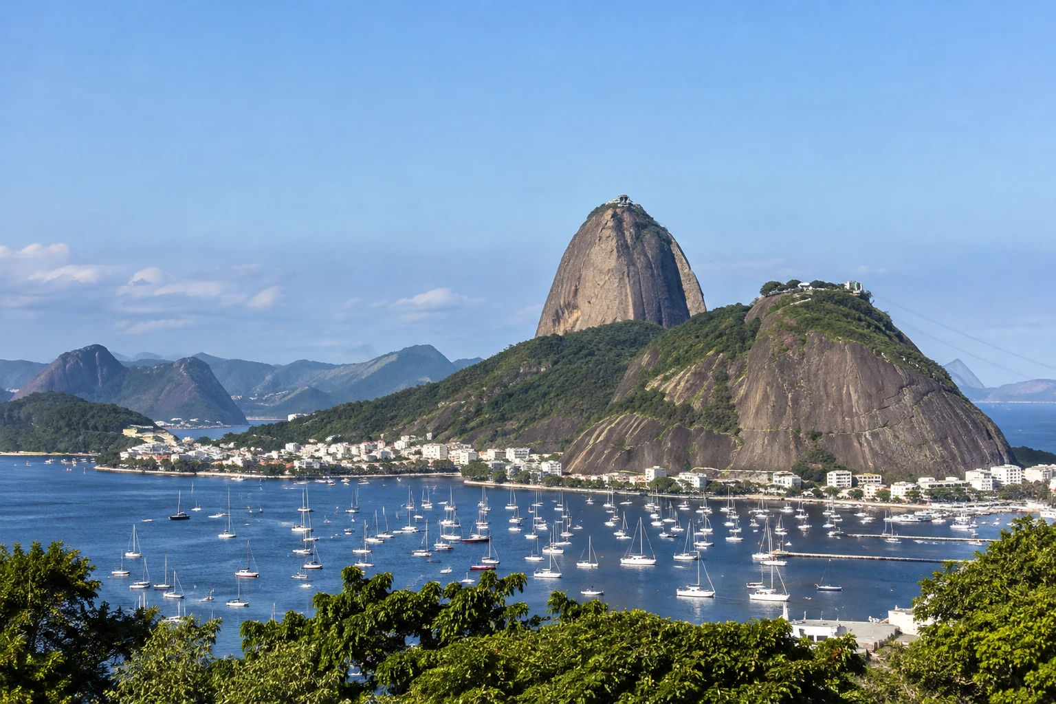 Sugarloaf Mountain rising above Rio de Janeiro