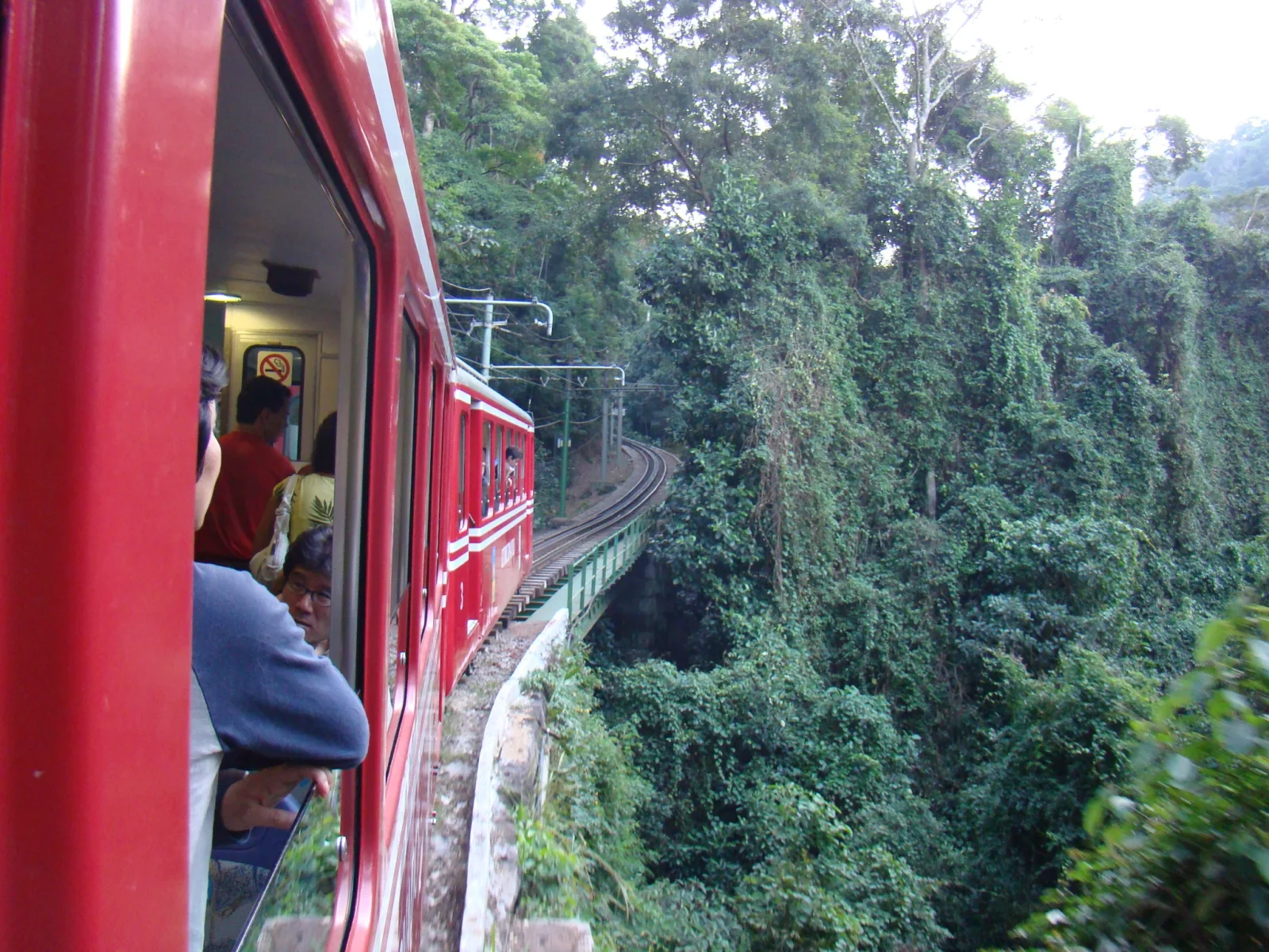 Corcovado Train at the Cosme Velho departure area in Rio de Janeiro