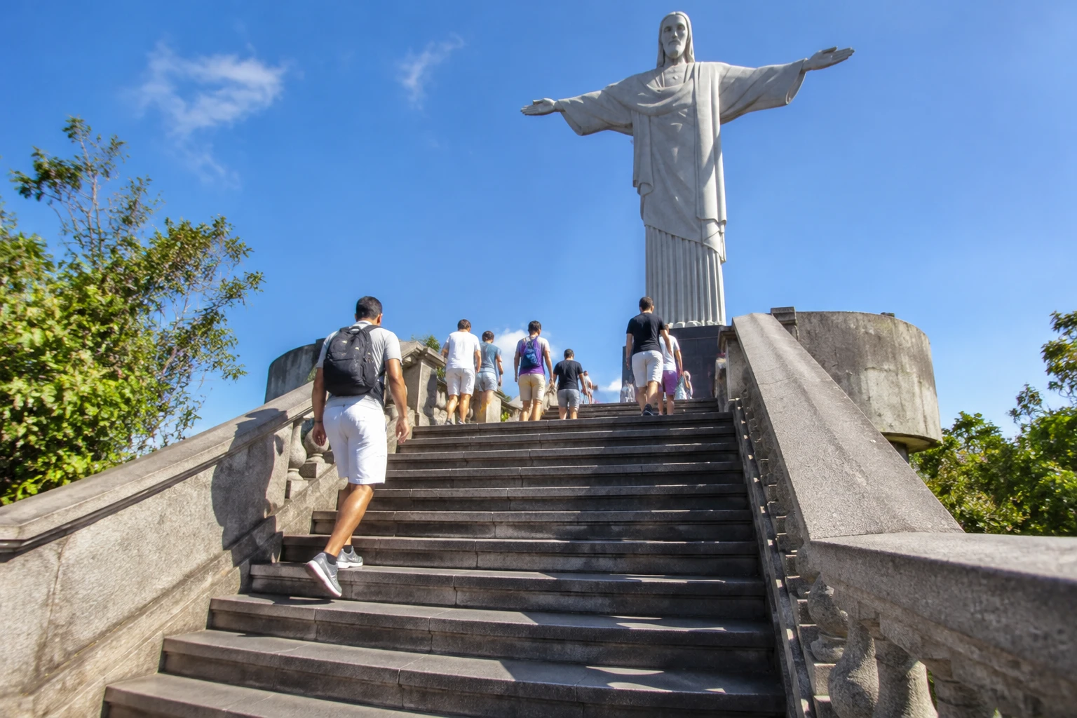 Stone stairs on the current approach to the Christ the Redeemer viewing platform