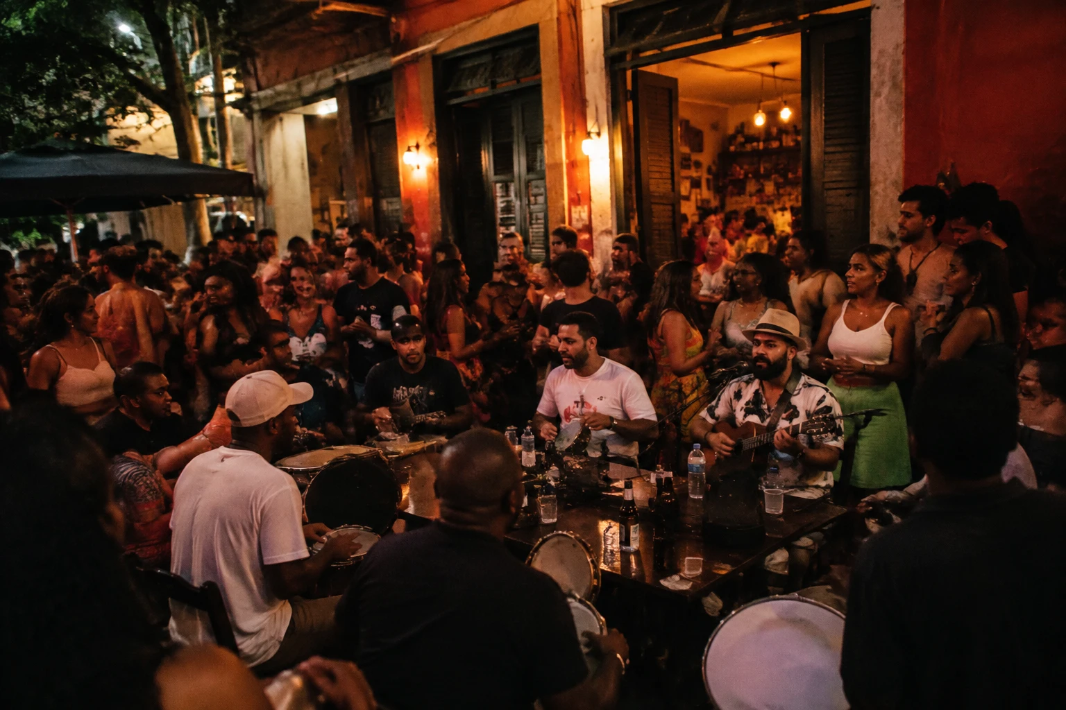 Samba performance at Beco do Rato in Lapa, Rio de Janeiro