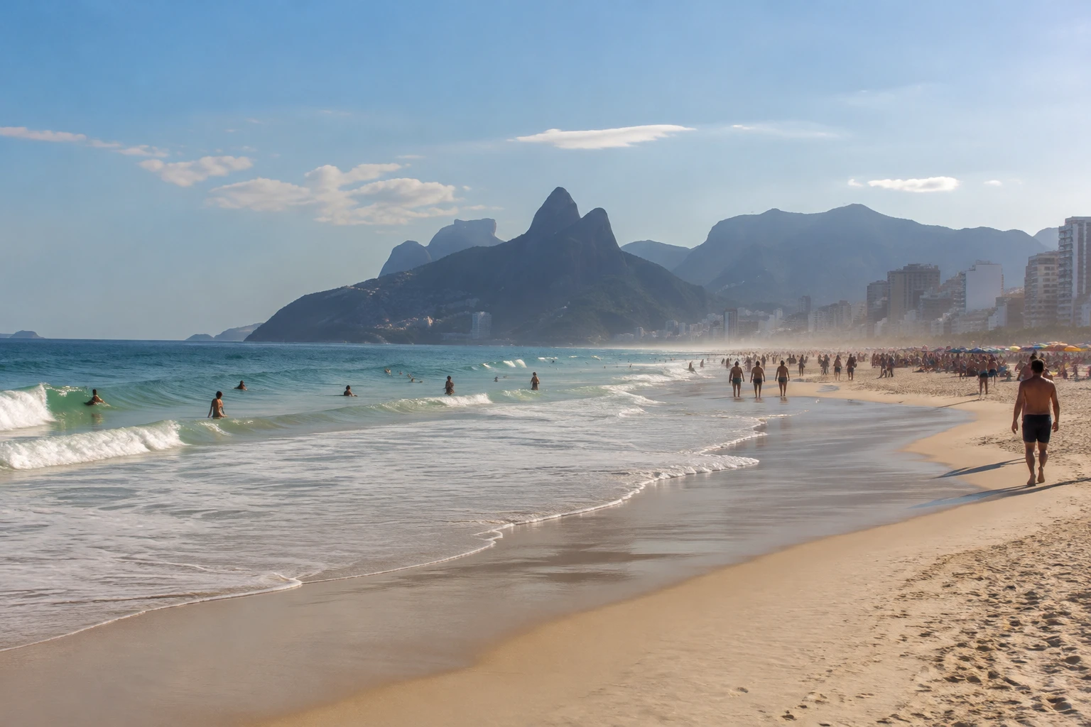 A Rio de Janeiro beach as a slower alternative to visiting both viewpoints