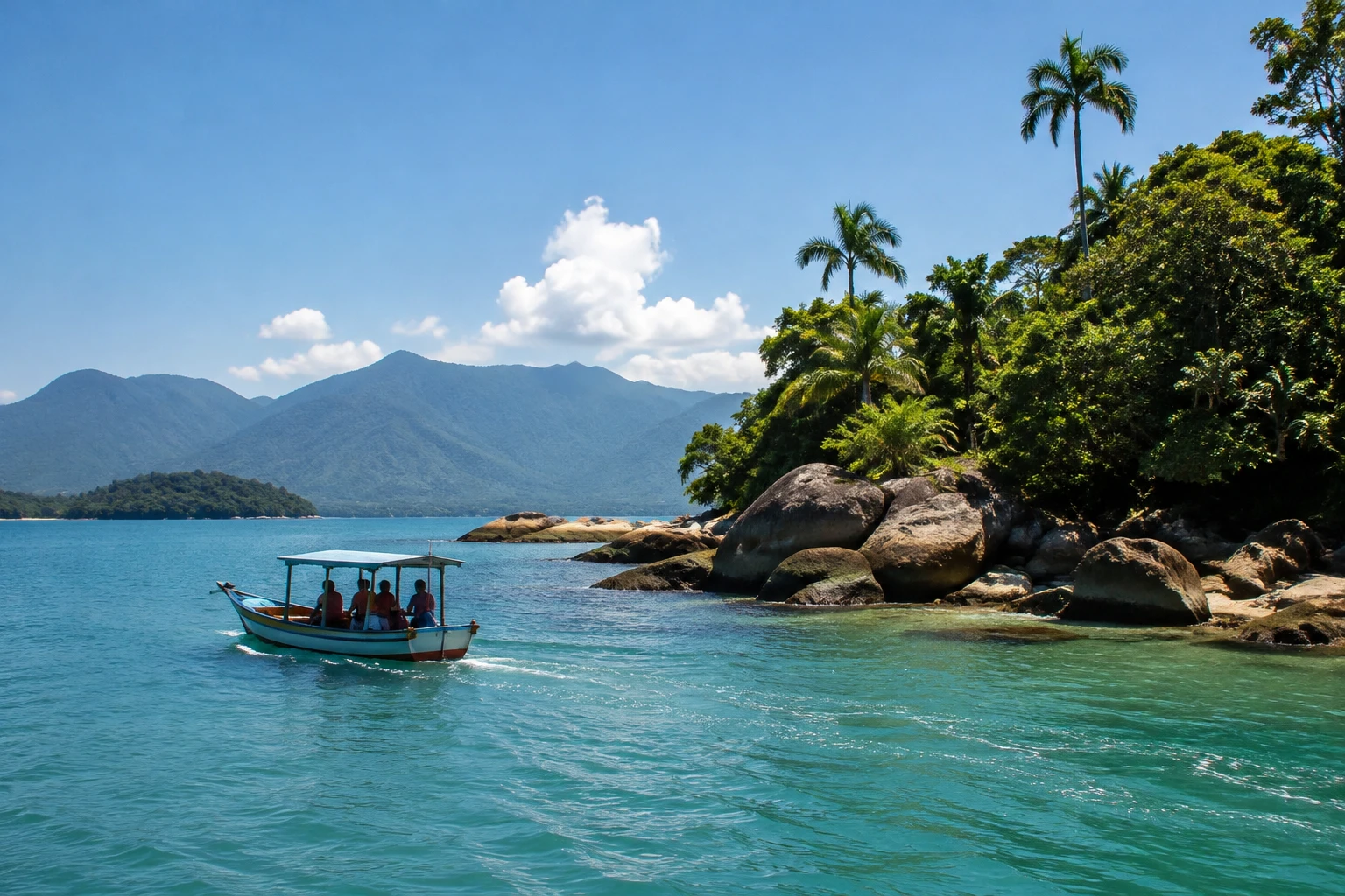 Boat on Paraty Bay