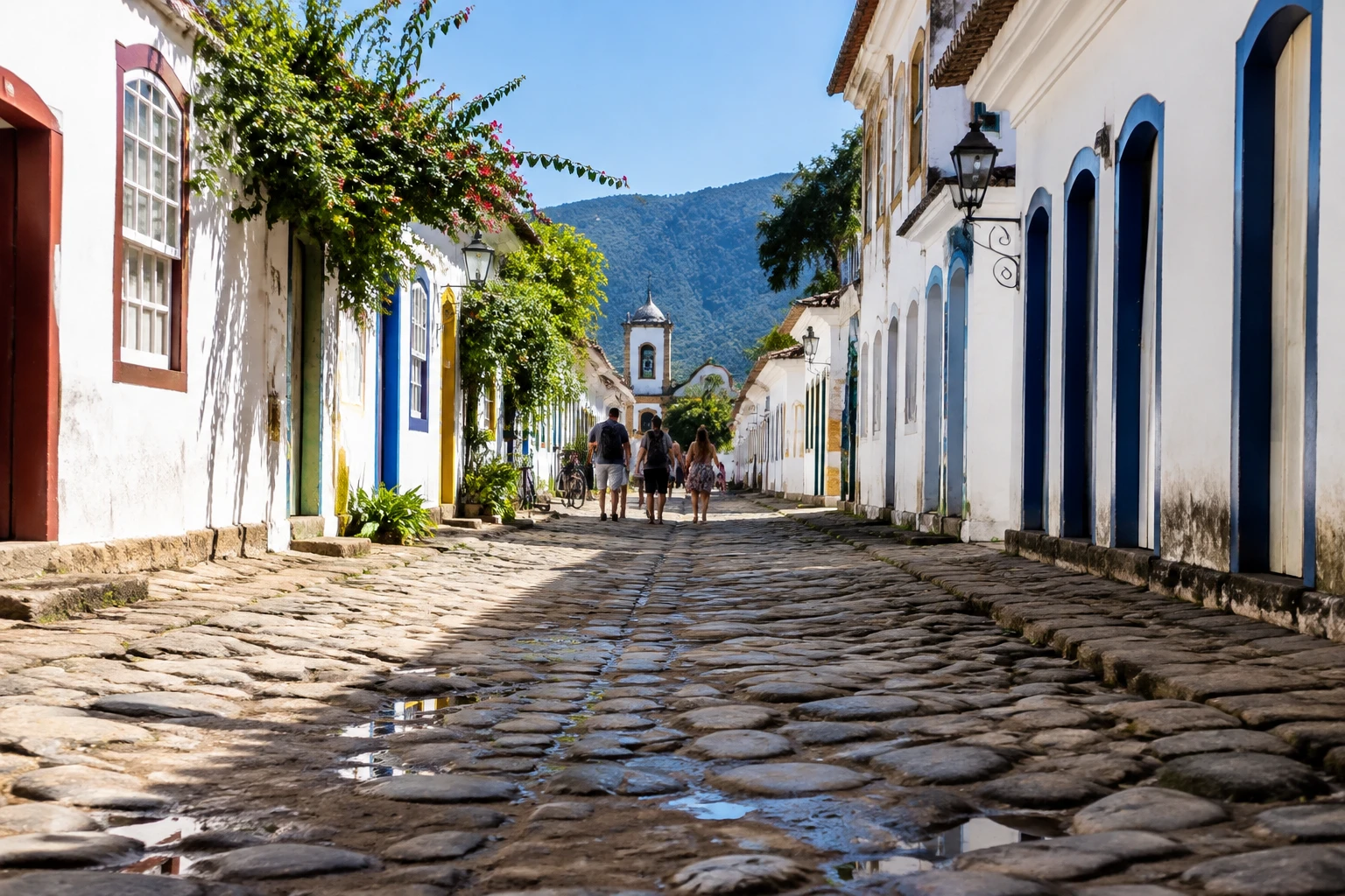 Uneven stone paving in Paraty’s Historic Centre