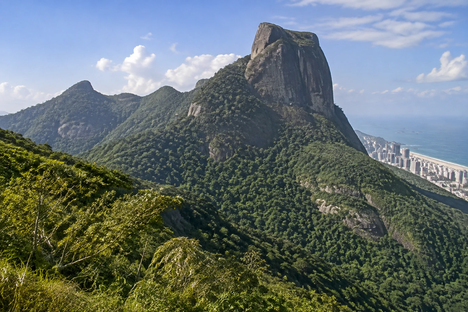Pedra da Gávea seen from the Barra da Tijuca side of Rio de Janeiro