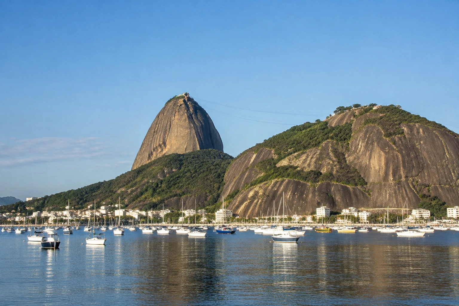 Sugarloaf Mountain viewed from Urca in Rio de Janeiro