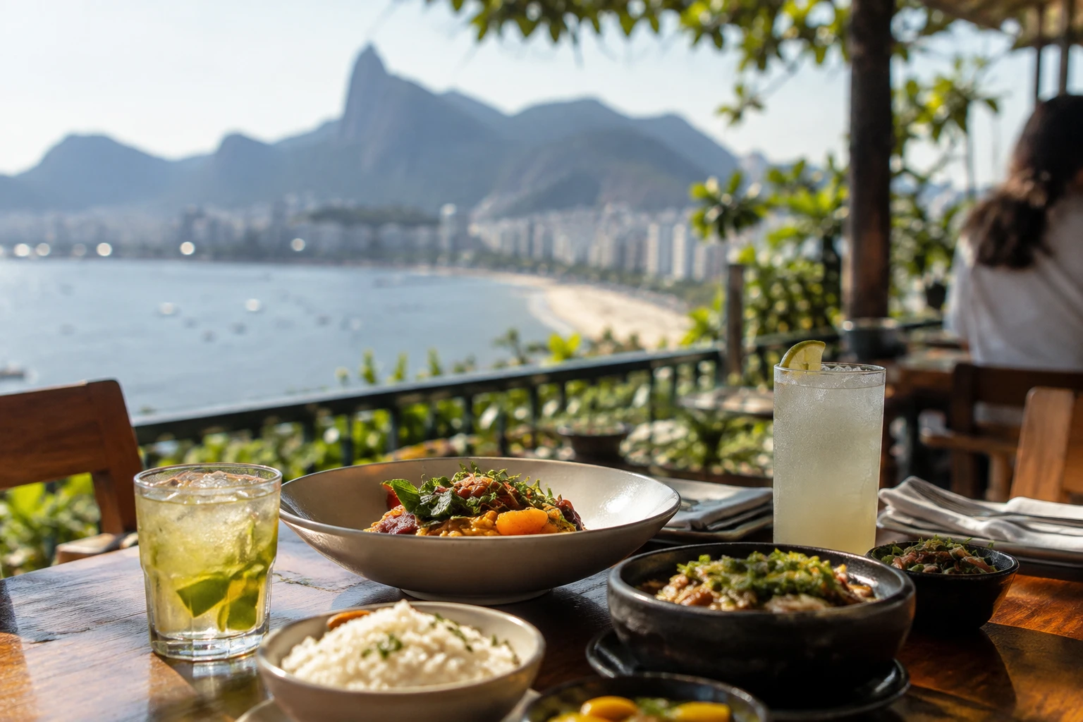 A restaurant meal in Rio de Janeiro set for a relaxed weekend dinner