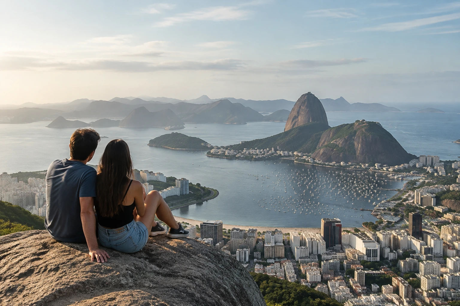 Rio de Janeiro coastal scenery in daylight